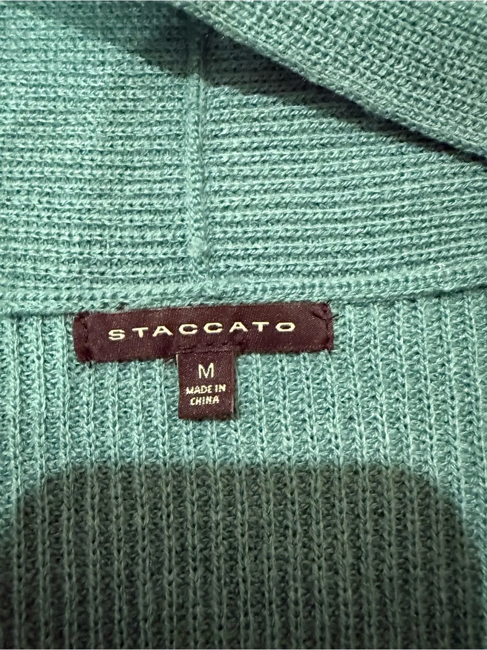 Staccato Teal Open Front Cardigan • Size Medium • Fits Up to Large